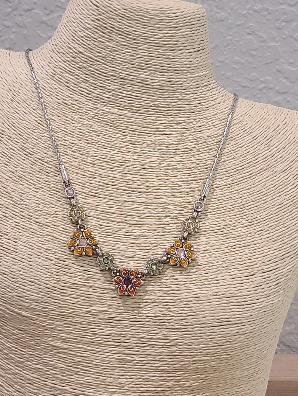 Brighton Garden of Eden Reversible Colorful Enamel & Crystal Rhinestone Necklace - Picture 3 of 7